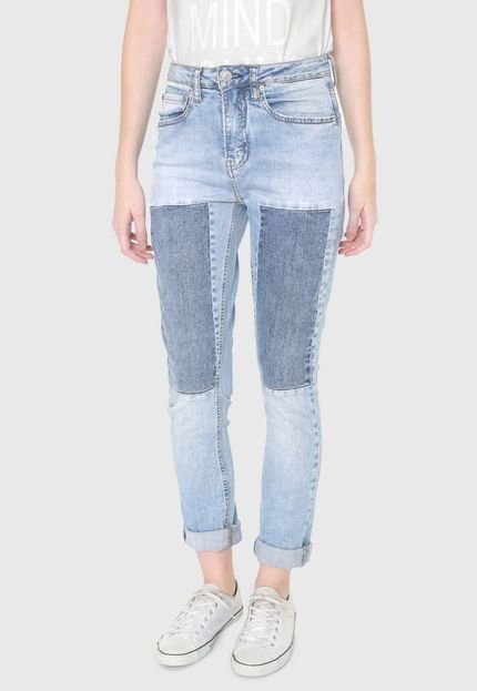 Calça Jeans Calvin Klein Jeans Skinny Recortes Azul - Marca Calvin Klein Jeans