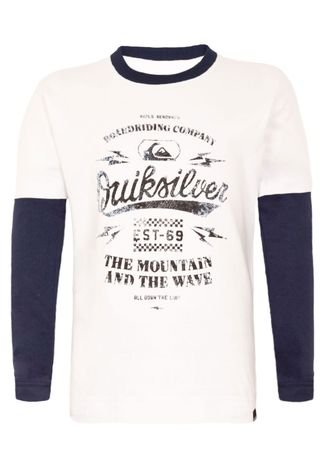 Blusa Quiksilver Inf Time Tunnel Branca