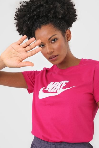 Camiseta Nike Sportswear W Nsw Tee Essntl Ic Rosa - Marca Nike Sportswear