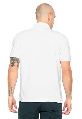 Camisa Polo Calvin Klein Logo Branca