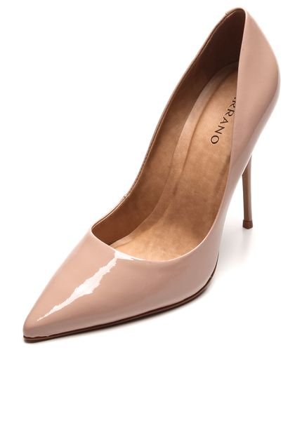 Scarpin Couro Carrano Verniz Nude - Marca Carrano