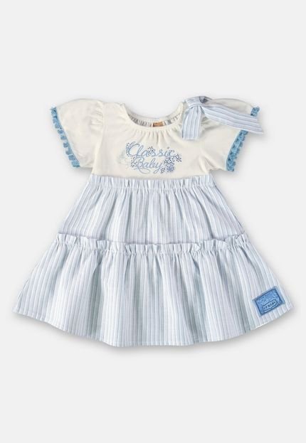 Vestido Classic Baby Elegance Up Baby Off White - Marca Up Baby