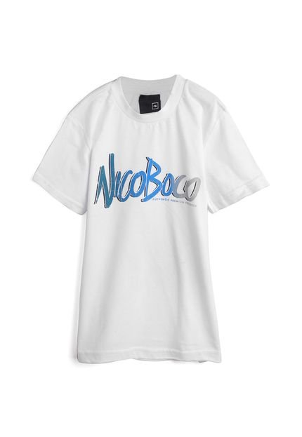 Camiseta Nicoboco Menino Lettering Branca - Marca Nicoboco