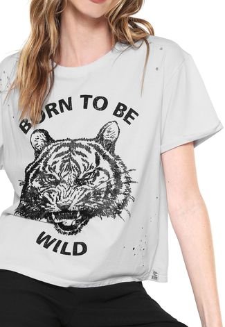 Camiseta Carmim Born To Be Wild Branca