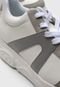 Tênis Dad Sneaker Chunky Zatz Recortes Branco/Cinza - Marca Zatz