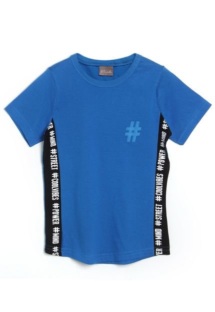 Camiseta Brandili Mundi Menino Escrita Azul - Marca Brandili Mundi