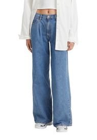 Jeans Mujer Baggy Dad Wide Leg Azul Levis