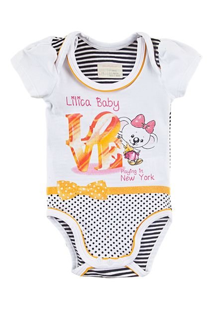 Body Lilica Ripilica Baby Branco - Marca Lilica Ripilica