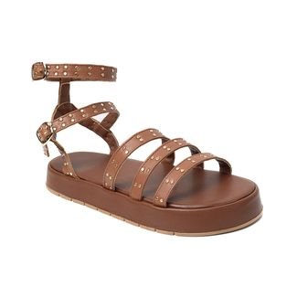 Sandália DAFITI SHOES Plataforma Dourada - Compre Agora