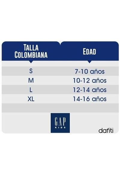 Tabla de tallas shop gap niño