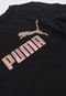 Camiseta Infantil Puma Ess  Nova Shine Logo Preta - Marca Puma