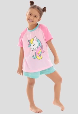 Pijama Infantil Menina MdMix Babydoll Unicornio