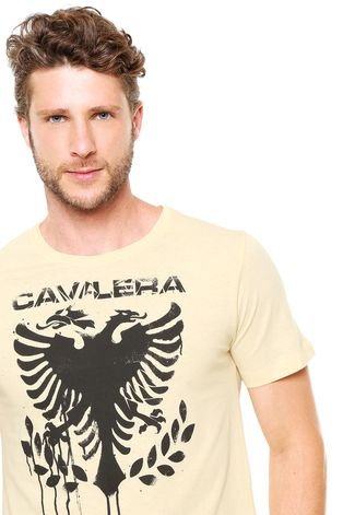 Camiseta Cavalera Logo Paint Splatter Amarela