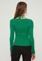 Blusa Tricot Trendyol Collection Cut Out Verde - Marca Trendyol Collection
