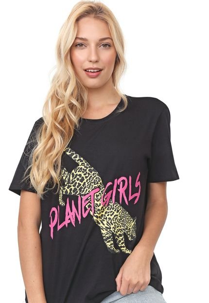 Camiseta Planet Girls Onça  Preta - Marca Planet Girls