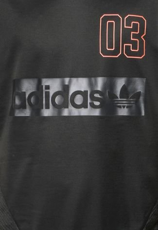 Camisa Polo adidas Originals Football Bball Preta/Laranja