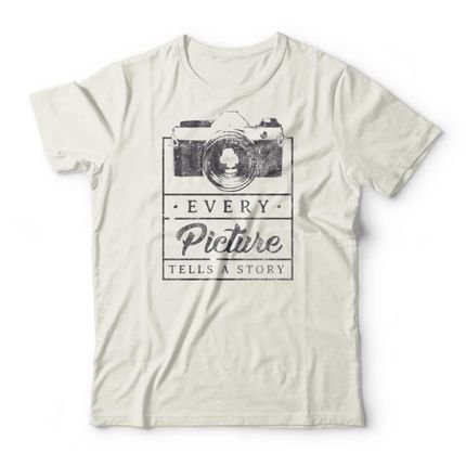 Camiseta Every Picture Tells A Story - Off White - Marca Studio Geek 