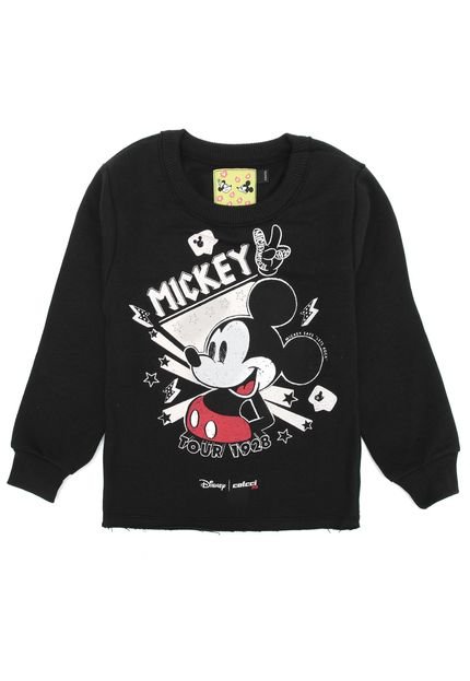 Blusa de Moletom Colcci Kids Infantil Mickey Preta - Marca Colcci Kids
