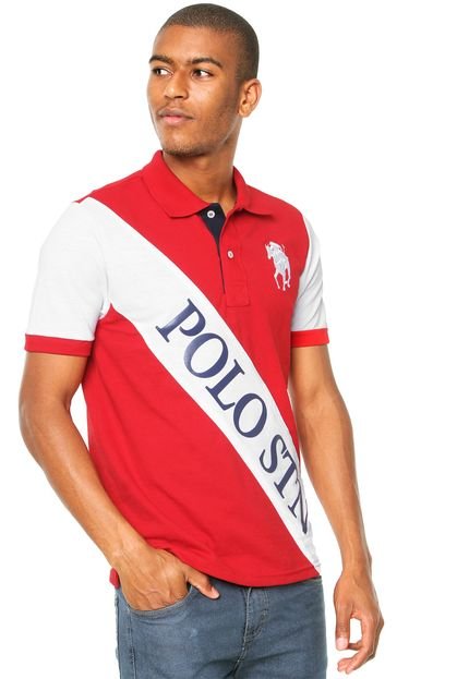 Camisa Polo STN Bordado Vermelha - Marca STN