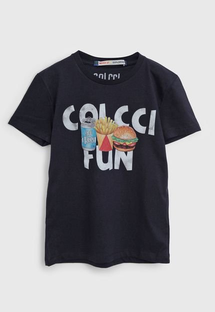 Camiseta Colcci Fun Infantil Fast Food Preta - Marca Colcci Fun