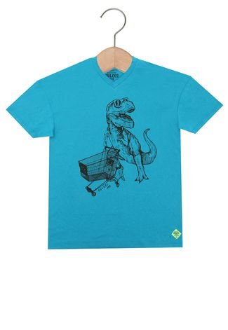 Camiseta Colcci Fun Dino Azul