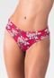 Calcinha Summer Soul Fio Duplo Cintura Baixa Floral Vermelho - Marca Summer Soul