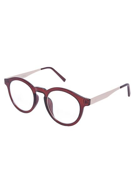 Armação Óculos de Grau FiveBlu Redondo Marrom - Marca FiveBlu