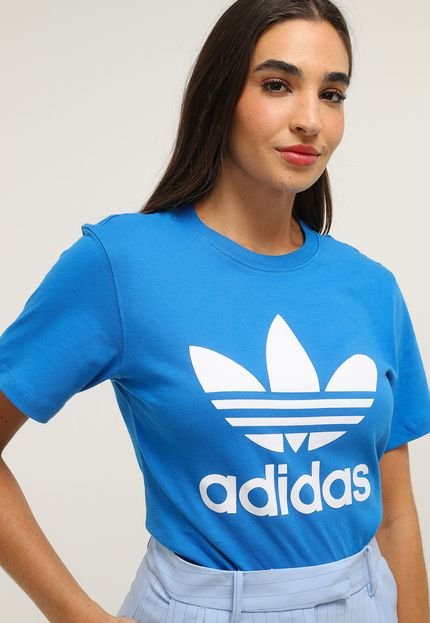 Camiseta adidas Originals Adicolor Classics Trefoil Azul - Marca adidas Originals