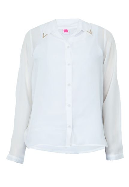 Camisa Pink Connection Elegance Off-White - Marca Pink Connection