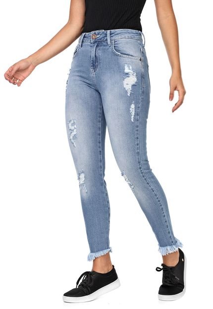 Calça Jeans Triton Skinny Cropped Michelle Azul - Marca Triton