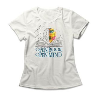 Camiseta Feminina Open Book Open Mind - Off White