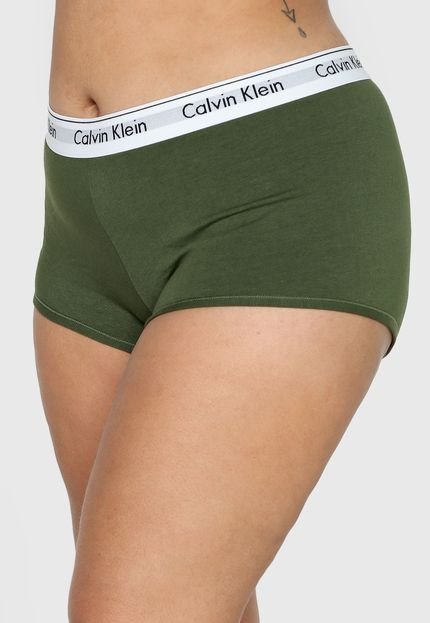 Calcinha Calvin Klein Underwear Boxer Logo Verde - Marca Calvin Klein Underwear