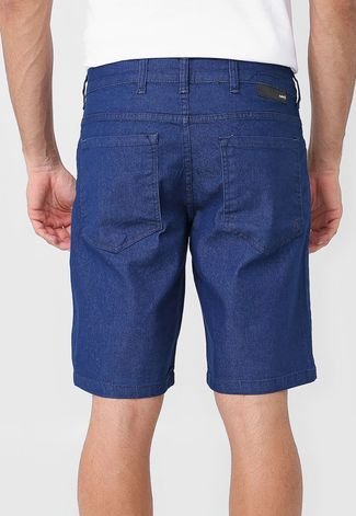 Bermuda Jeans Hurley Slim Pespontos Azul
