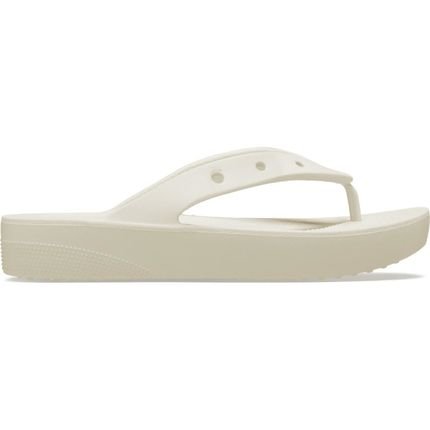 Chinelo crocs classic plataform flip bone Bege - Marca Crocs