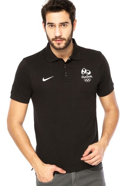 Camisa Polo Nike Sportswear Rio16 Matchup 2 Preta - Marca Nike Sportswear