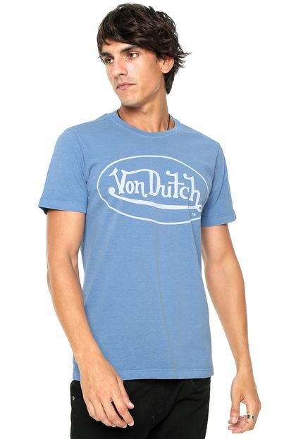 Camiseta Von Dutch  Logo Azul - Marca Von Dutch 
