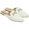 Sapato Mule Femino Donatella Shoes Bico Quarado Branco Croco - Marca Donatella Shoes