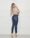 Calça Jeans Skinny Feminina Cintura Média com Cinto 23134 Escura Consciência - Marca Consciência
