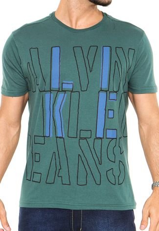 Camiseta Calvin Klein  Estampada Verde