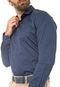 Camisa Acostamento Reta Lisa Azul-marinho - Marca Acostamento