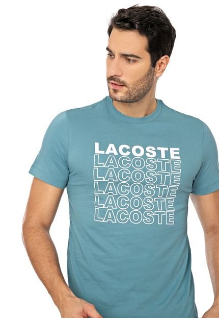 Camiseta Lacoste Lettering Verde - Marca Lacoste