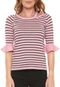 Blusa For Why Tricot Recorte Rosa - Marca For Why