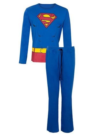 Pijama Thais Gusmão Winter Superman Azul