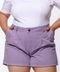 Shorts Feminino Sarja Plus Baggy Razon Jeans Lilás Multicolorido - Marca Razon Jeans
