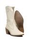 Bota Texana Western Bico Fino Country Couro Off White Kuento Shoes - Marca KUENTO SHOES