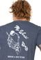 Camiseta Volcom Slim Skull Flower Azul - Marca Volcom