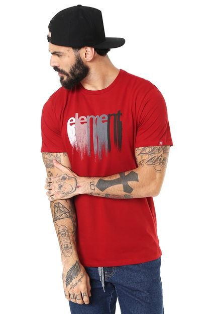 Camiseta Element Drip Vermelha - Marca Element