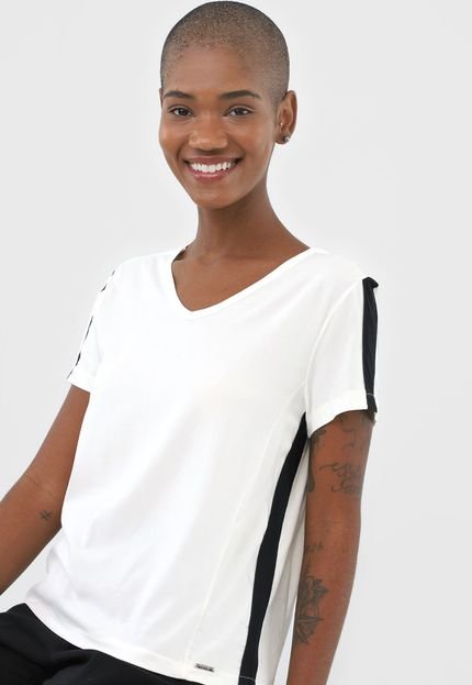 Blusa Cativa Gola V Off-White - Marca Cativa