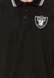 Camisa Polo New Era Oakland Raider Preta - Marca New Era