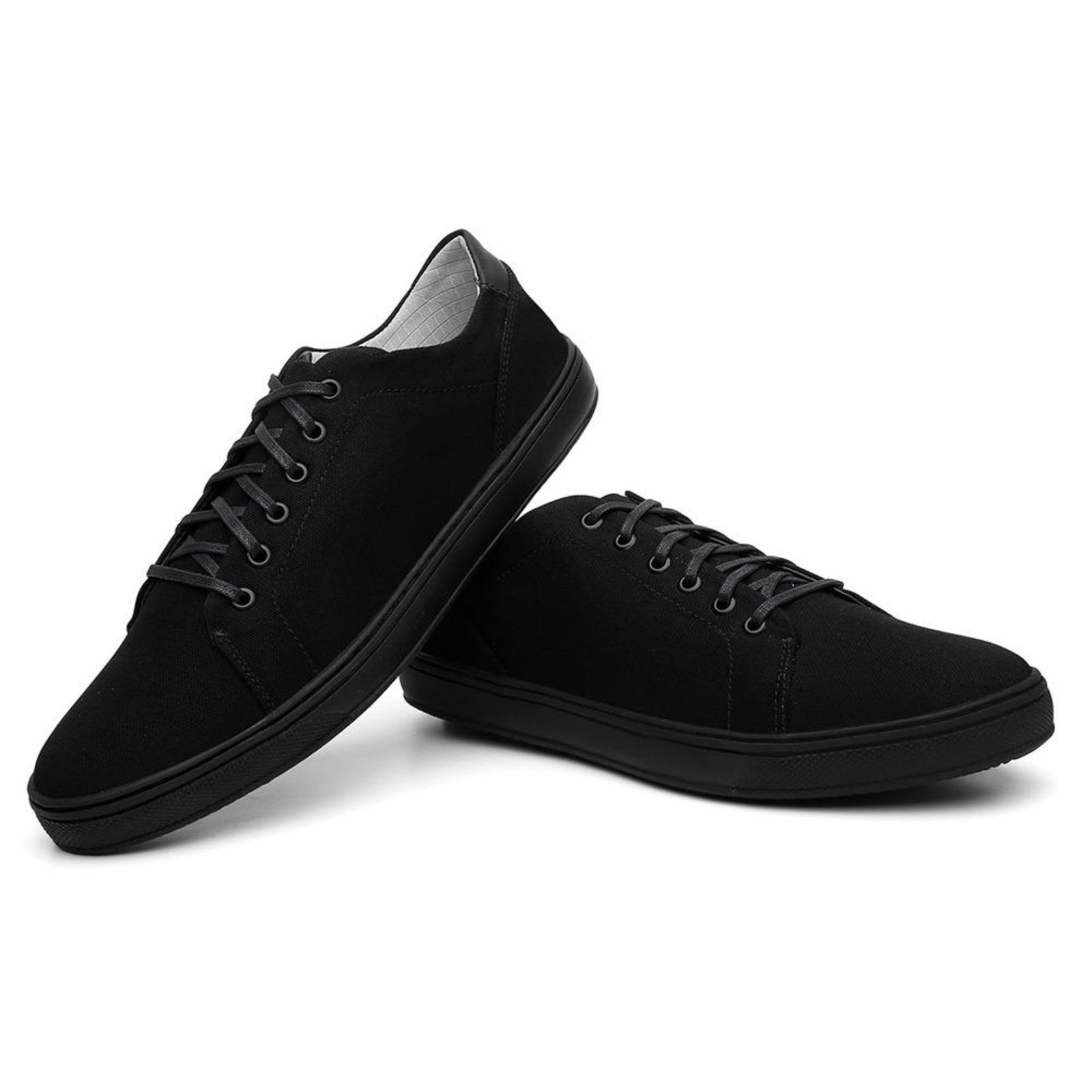 Sapatênis Casual Masculino Cadarços Despojado Confortável Azul Marinho 37 Preto - Marca BERNATONI